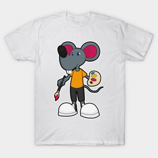 Mouse as Painter with Paint & Brush T-Shirt